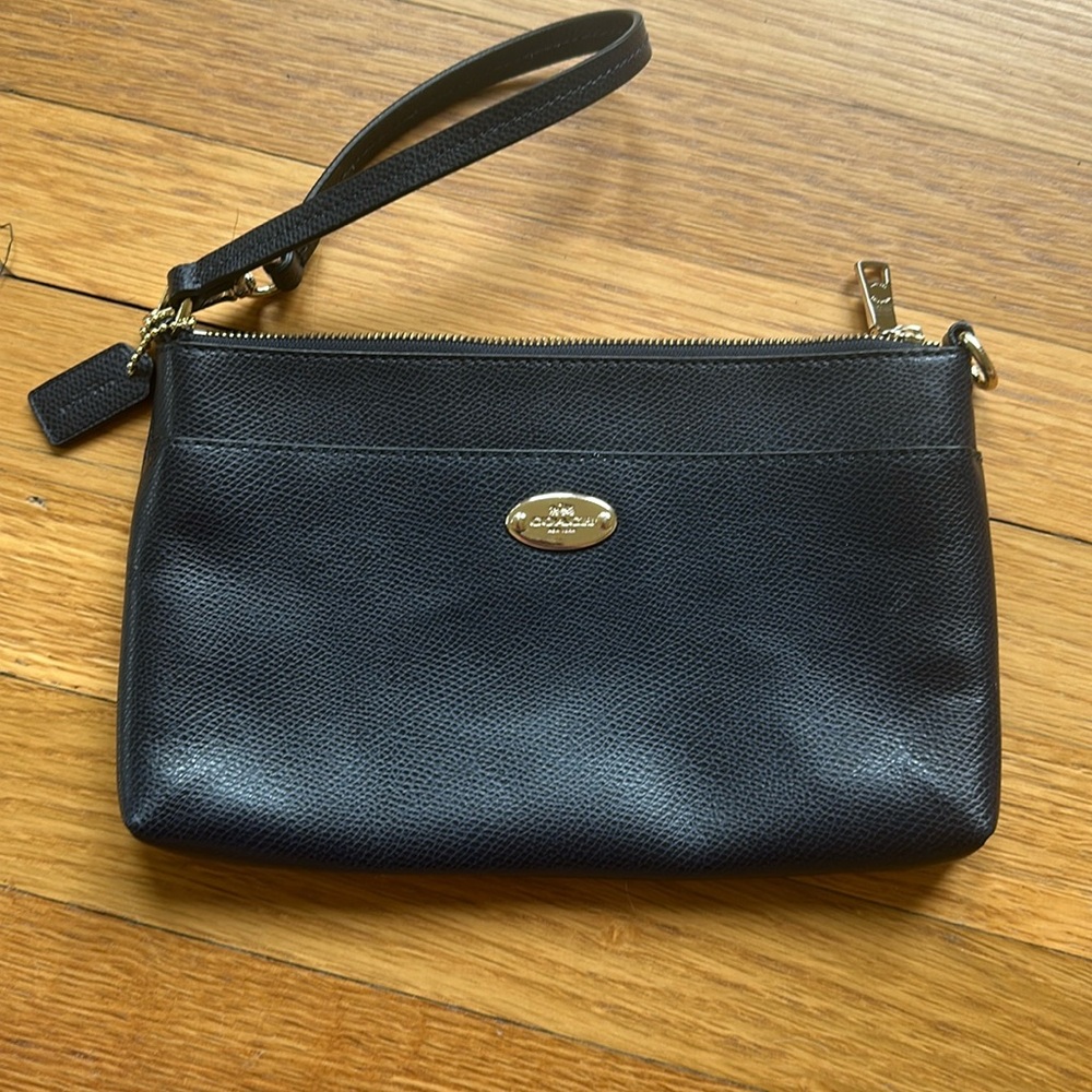 Coach Navy Wristlet